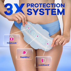 Always Ultra Thin Pads Extra Super Long Absorbency Unscented with Wings - Size 3
