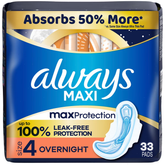 Always Maxi Overnight Pads - Size 4
