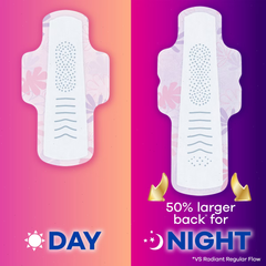 Always Radiant Overnight Sanitary Pads with Wings - Scented - Size 4