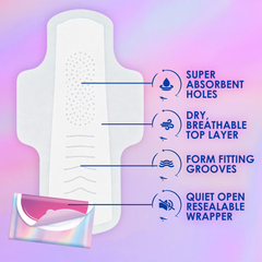 Always Pocket Flexfoam Size 2 Unscented Pads - Heavy