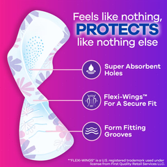 Always Radiant FlexFoam Heavy Flow Absorbency Pads with Wings - Scented - Size 2