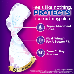 Always Radiant Overnight Sanitary Pads with Wings - Scented - Size 4